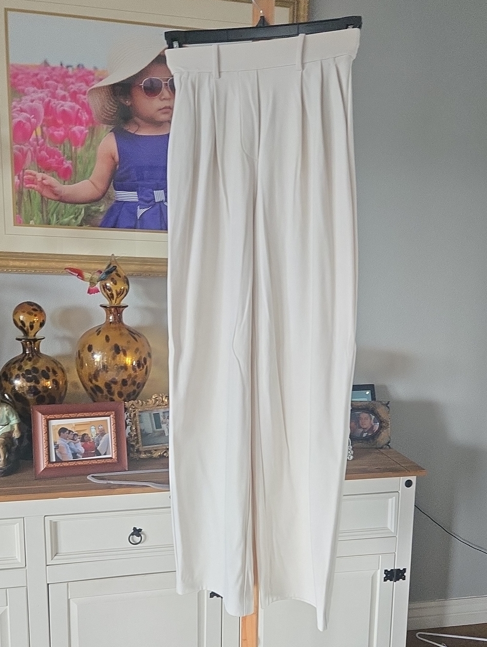 lululemon athletica High-Rise Wide-Leg Cream Trousers
